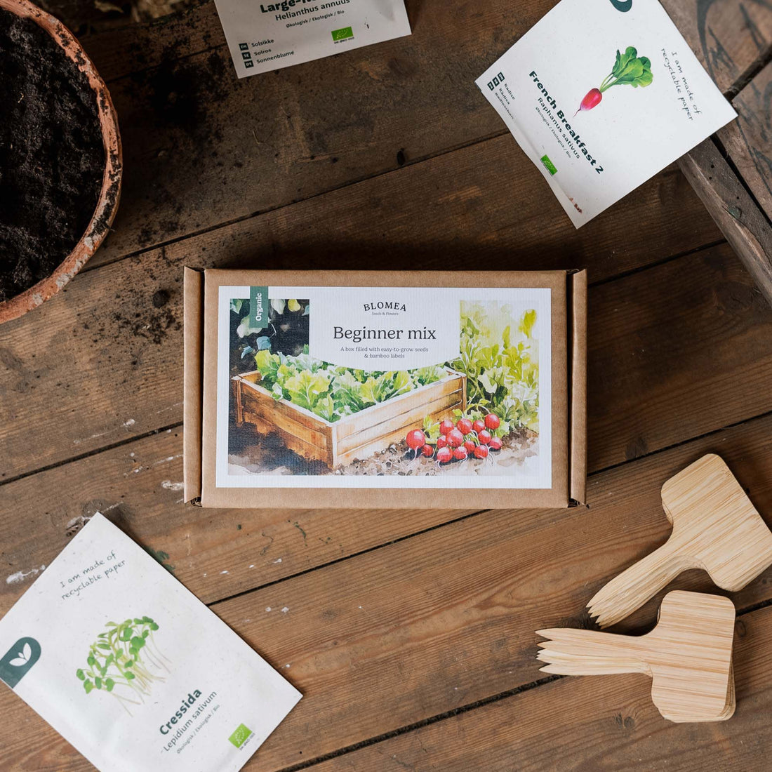 Beginnersbox - 12 zakjes biologische zaden