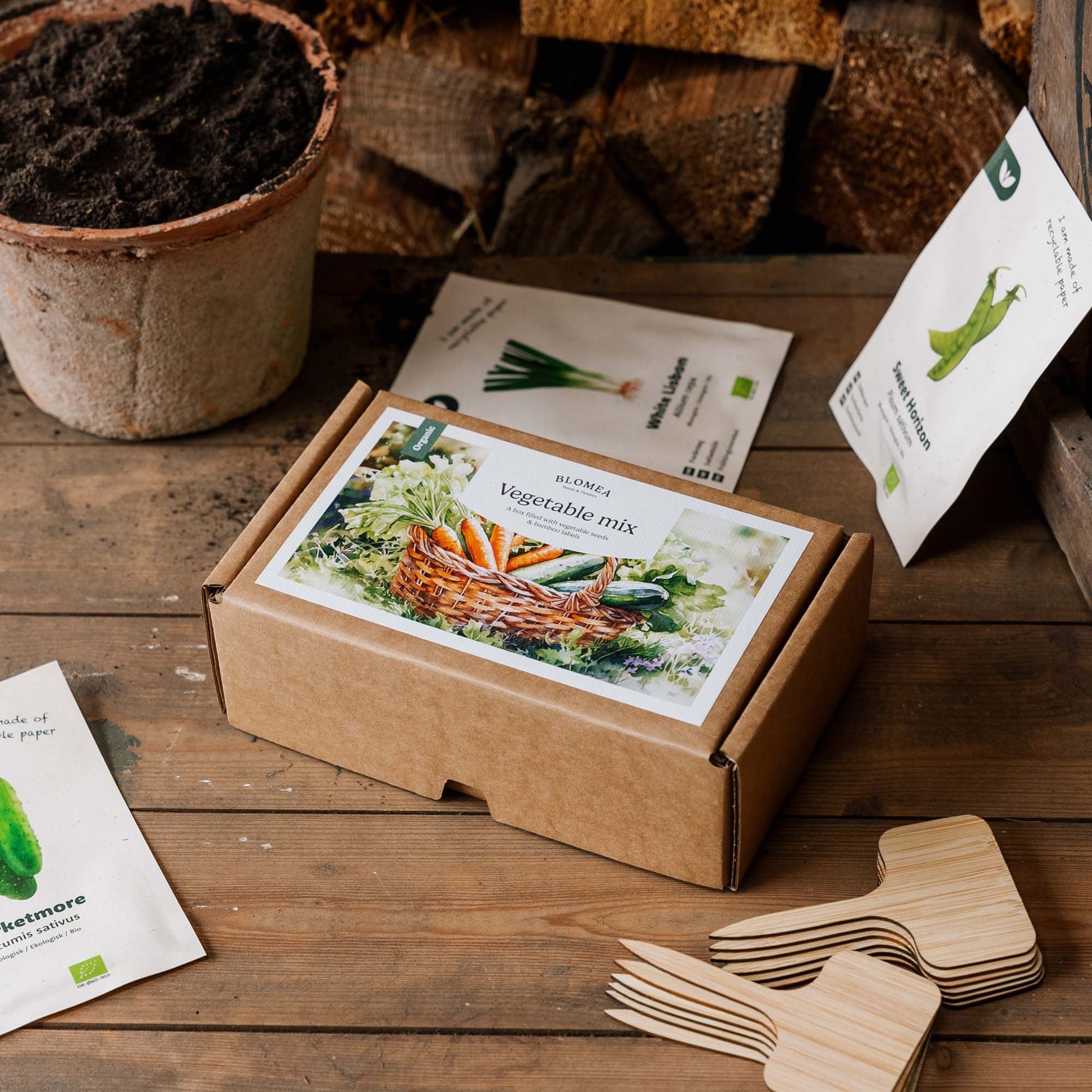 Groentebox - 12 zakjes biologische zaden