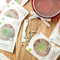 Kerstpakket voor kiemgroente - 5 zakjes biologische zaden