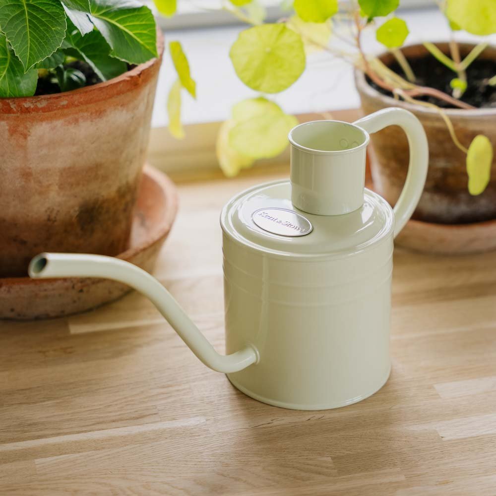 Metalen gieter voor binnen, 1 L, vintage crème