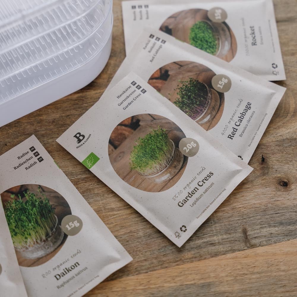 Microgroenten box met kiemtoren