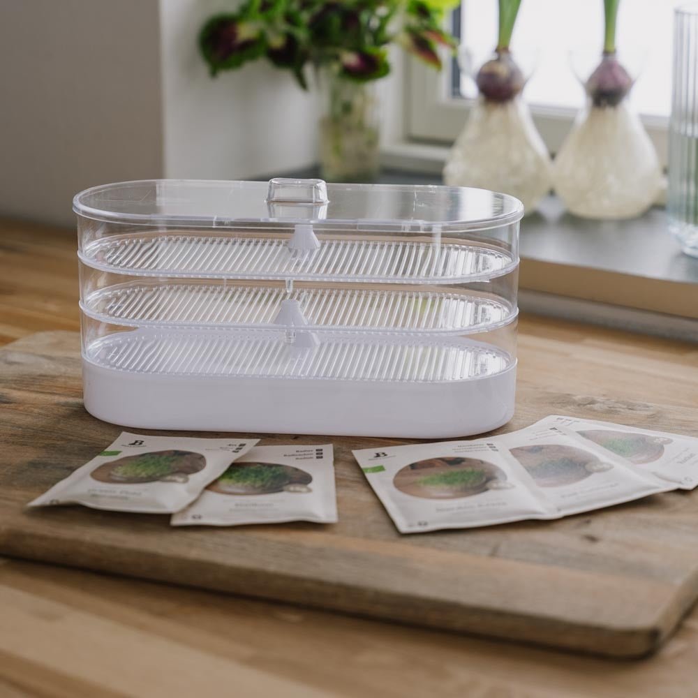 Microgroenten box met kiemtoren