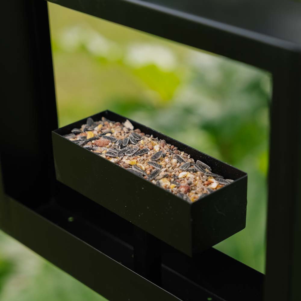 Voederstation vierkant, L: 30 cm B: 6 cm H: 23 cm